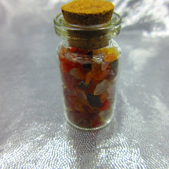 Carnelian Gemstone Chips In A Bottle Embellishments Natural Semi Precious - Picture 3 of 3